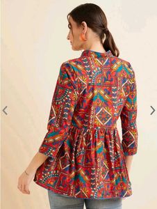 Colorful Print Tunic Short Kurti