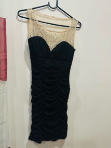Sequin Detailing Little Black Dress