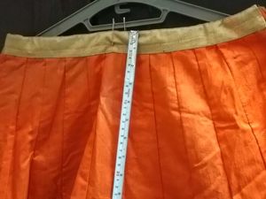1-TimeUsed Orange Embroidered Lehenga Skirt
