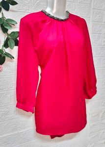 Size M/L 🎁Buy 2 Get 1 Free 🎁 Pink Beaded Top