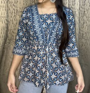 Blue Coloured Short Kurti For Women’s
