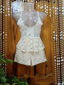 🤍Crocheted Off-white Summer Cami🤍