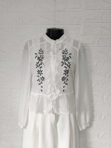 Imported Embroidered Lace Top