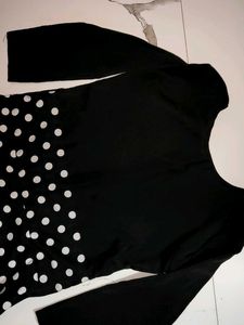 Chic Polka Dot A-Line Midi Dress