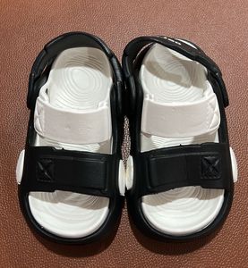 Kids Black & White Sandals