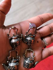 Two Pairs Of Earrings And A Free Size Bracelet