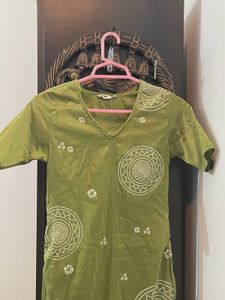 2 Kurta Green And Pink