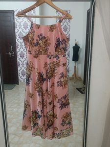 Peach Floral Dress