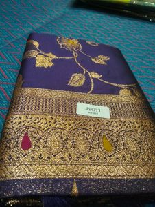 Elegant Blue Floral Saree