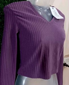 Lavender Knit Strreet 9 Top