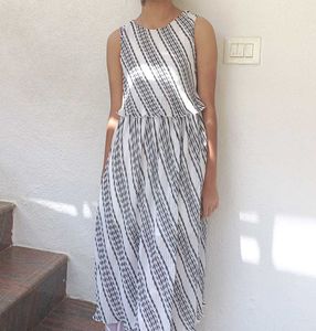 Chic Striped Midi Dress