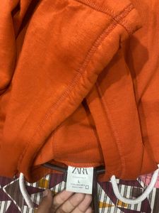 Zara Orange Colour Sweat Jarkeen