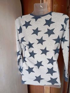 Star Pattern Long Sleeve Tee
