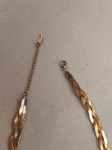 Vintage Braided Anti-tarnish Gold Tone Necklace
