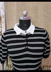 Striped Polo Knit Dress(made in Korea)