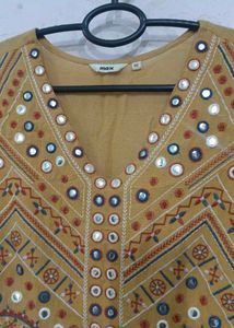 Gown Dress With Mirror Work