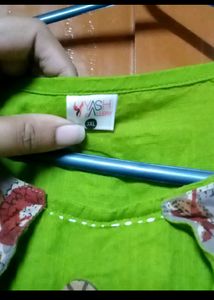 Green Cotton Kurta