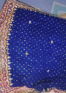 Embroidery Saree With Stiched Blouse