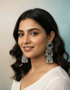 Oxidized Jhumka Earrings