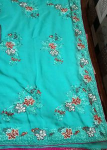 Party Wear Saree With Blouse