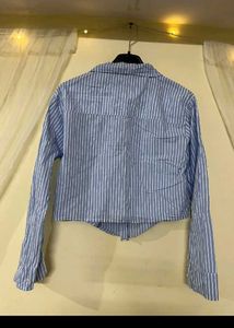 Stripped Crop Trendy Shirt