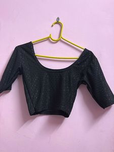 Black Readymade Saree Blouse
