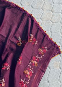 Beautiful Flower Work Saree💜