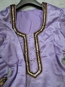 Pure Satin Sharara With Net Heavy Dupatta