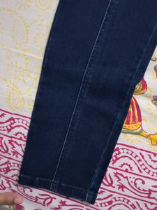 High-Waisted Button Denim Jeans