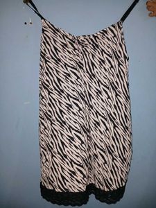 Zebra Print Dress/ Fit XL/L/NEW
