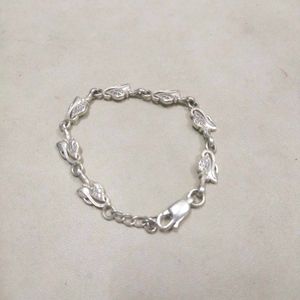 Pure Silver CZ Adjustable Hand Bracelet