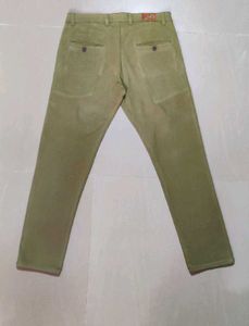 Olive Green Relaxed Fit Trouser Pants
