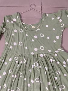 Sage Green Polka Dot Dress