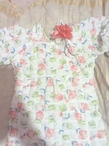 Western Short Frock For 2-4 Years