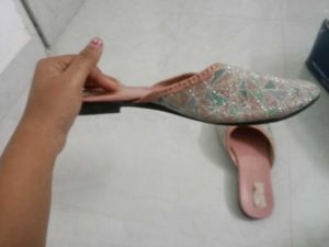 Sparkly Pointed-Toe Mules