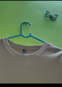 Lavender Short Sleeve Ribbed Top