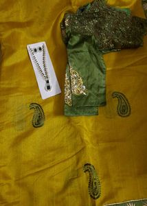 Fancy Georgette Saree with designer Blouse