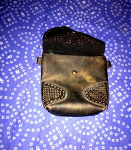 Mini Black Leather Purse And Hair Accessories Free