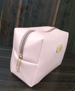 Plum Faux Leather Pouch (New)