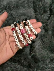Beaded Word Bracelets - Set of 5