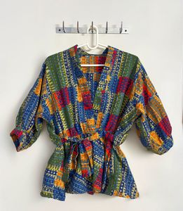 Boho Cotton Tie-Up Top | Size XXL