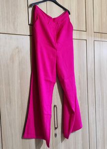 Marks &amp; Spencer Linen Trouser - Fuchsia