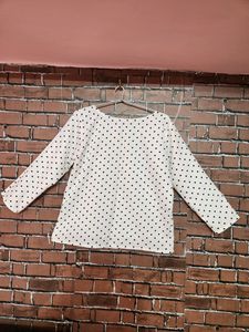 Black And White Polka Dots Top