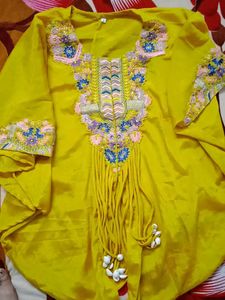 Indo western elegant Yellow dress