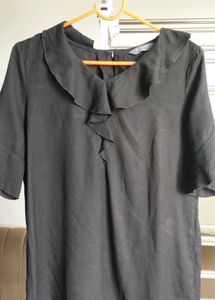 Black Ruffle Blouse