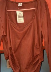 Brown Long Sleeve Top
