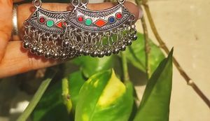 Oxidized Jhumkas Ghungroo Statement Studs Earring