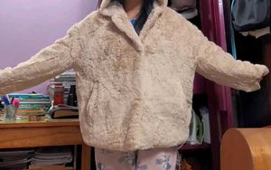Fuzzy Tan Coat