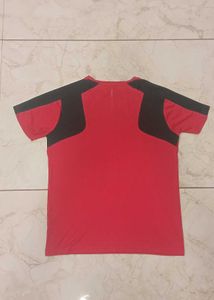 QJILE ACTIVE Red &amp; Black Athletic T-Shirt