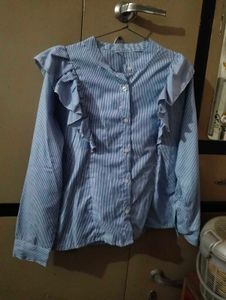 Striped Ruffle Blouse